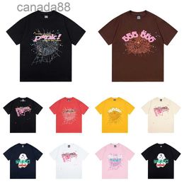 Cotton Y2k Spider t Shirts Pink Purple Young Thug Sp5der 555555 Men Women High Street Style Hip Hop Printing 555 Hoodie Quality A010 U4SL