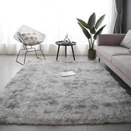 Carpets For Living Room Modern Sofas Grey Fluffy Carpet Bedroom Decoration Antislip Furry Large Rug Washable Floor Covering Mat 240117