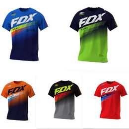 T-shirts Foxx Xamo New Product Speed Drying Speed Reduction Outdoor Cycling Suit Short Sleeved T-shirt Summer Mountain Bike Racing Sportswear