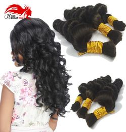 Human Hair For Micro Braids Peruvian Loose Wave Human Hair For Braiding Bulk No Attachment Peruvian Virgin Bulk Hair 3Pcs Lot Loos8287813