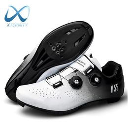 Footwear Professional Ultralight Cycling Shoes Men Selflocking Spd Racing Road Bike Shoes Bicycle Sneakers Outdoor Mtb Flat Cleat Shoes
