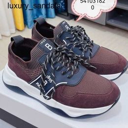 Berluti Sneakers Mens Shoes New Blue Mens Shadow Knitted Leather Splice Casual Sports Comfortable and Breathable with Lazy Rj