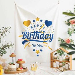 Tapestries Cute Happy Birthday Party Decorations Wall Tapestry South Korea Backdrop UK Pretty Wedding Girls Room Send Installation Packagevaiduryd