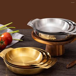 Pans Stainless Steel Seafood Pot Household Outdoor Home Cooking Kitchen Double Handle