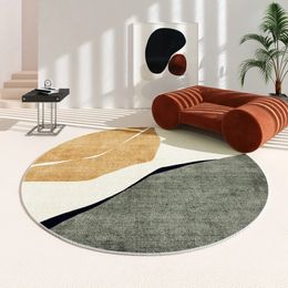 Japanese Style Living Room Decoration Carpet Round Rugs for Bedroom Large Area Bedside Soft Rug Home Cloakroom Lounge Floor Mat 240117