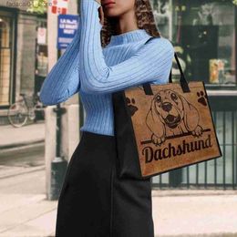 Shopping Bags Canvas Tote Bags For Women Personalized Dogs Dog Lovers New Vintage Party Makeup Organizer Shopping Handbags Female Custom Gifts Q240118