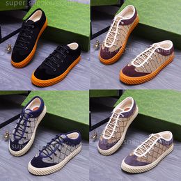 Designer Shoes Men Canvas Shoes Fashion Casual Running Leather Print Classic men's Casual bee Luxury Brand Sneakers Outdoor Size 38-44