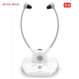 Headphones ARTISTE APH100 / APH102 Wireless Earphone For TV 2.4GHz Hearing Assistance TV Listening Headset System Seniors Voice Amplifier