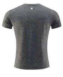 LL Men Outdoor Shirts New Fitness Gym Football Soccer Mesh Back Sports Quick-dry T-shirt Skinny Male tshirt 24