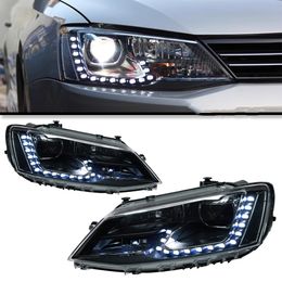 Car Lights For Jetta Headlights 2011-20 18 Upgrade LED Daytime Lights All LED DRL Signal Projector Lens Head Lamp