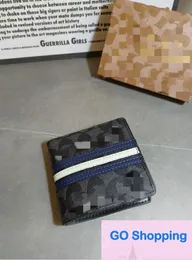 Two-Fold Classic Wallet Card Holder Coin Purse Printed Plaid Pu Leather Source Manufacturer Wholesale