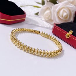 clash Series Bracelet for woman designer for man Gold plated 18K T0P quality official reproductions fashion luxury brand designer with box 001