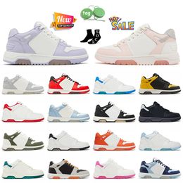 2024 OG Fashion Midtop Sponge Designer Casual Shoes White Low For Walking Ooo Platform Out Of Office Sneaker Calf Leather White Black Pink Women Mens Runners Trainers