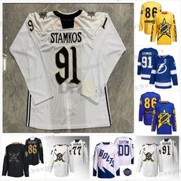 91 Steven Stamkos Lightning 2024 Gasparilla Jersey 21 Brayden Point 86 Nikita Kucherov Vladislav Namestnikov Andrei Vasilevskiy Hedman Tampa Bay Colton Killorn