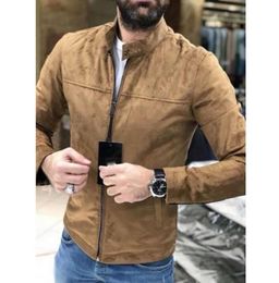 Winter Suede Coat Slim Fit Mens Casual Warm Outwear Jacket Men Solid Pea Size M3XL4420885