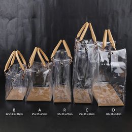 Fashion Leather Shoulder Strap Handmade PVC Bag Accessories Set for Women DIY Handbag Clear Tote 240117