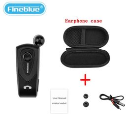 Headphones Fineblue F930 Wireless Retractable Portable Mini Bluetooth Headset Calls Remind Vibration Wear Clip Sports Running Earphone