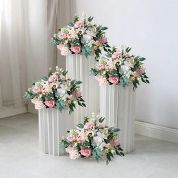 Decorative Flowers Artificial Flower Ball Wedding Road Leading Decoration T Stage Guide Car Dispaly Floral Arrangement Po Background Decor