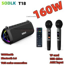 Speakers SODLK T18 Phantom 80W Highpower Outdoor Karaoke Machine Portable Wireless Bluetooth Speakers 10000mAh Battery Long Battery Life