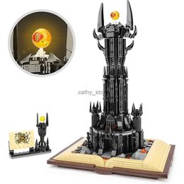 Blocks The Rings Tower Of Orthanc MOC Bricks Dark Tower Barad Dur Constructor Magic Castle Model Building Blocks Toys Gifts Adults KidsL240118