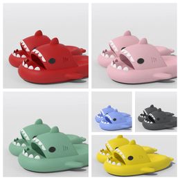 Women's slippers cartoon shark slippers summer outdoor sandals men's women's rainbow slippers soft soled beach sandals