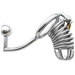 Male Chastity Device Bondage Penis Cage Stainless Steel Lockable Cock Ring Dildo Cage Sex Toys516
