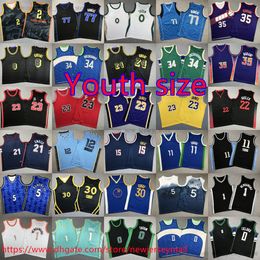 2024 New Youth Basketball 1 Victor Wembanyama Jersey Kids Boys Stitch 2 Shai Gilgeous-Alexander LaMelo Ball Joel Embiid Nikola Jokic Stephen Curry Luka Doncic James