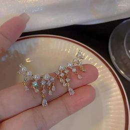 Stud Earrings 2024 Selling Fashion Trend Jewellery Zircon Pendant Elegant Exquisite Pearl Lady Prom Party Wholesale
