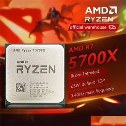 Cpus Ryzen 7 5700X Cpu Brand R7 Ghz 8Core 16Thread Processor 7Nm 65W Socket Am4 Desktop Gamer Accessories 231117 Drop Delivery Compute Dh4Z7