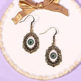 Dangle Earrings Halloween Gothic For Woman Demon Eye Antique Vintage Dark Wind Silver Color Jewely Gift