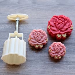 50g, 75g, 150g rose mooncake mold, hand pressed three-dimensional flower household baking Mould
