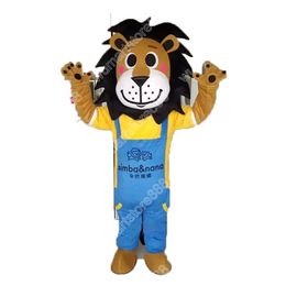 Discount factory Cartoon Lion Mascot Costume Fancy Dress Birthday Birthday Party Christmas Suit Carnival Unisex Adults Outfit