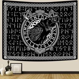 Tapestries Ancient Viking Meditation Runes Tapestry Greek Mythology Aesthetic Wall Hanging Decor For Bedroom Living Room Dorm