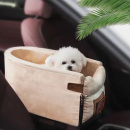 Portable Cat Dog Bed Travel Central Control Car Safety Pet Seat Transport Dog Protector For Small Dog Chihuahua Teddy 240118
