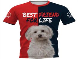 CLOOCL Animals Pet Dog Maltese Mens Tshirts Short Sleeve Men Clothing Unisex Harajuku T Shirts 3D Print Shirt6089461