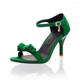 Sandals 2024 Summer Ladies Shoes Fashion Party Dress Ankle Strap Open Toe Thin Heels Women Sandalias Female Bow Pumps