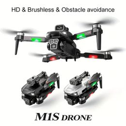 New M1s Brushless Motor Obstacle Avoidance Drone, HD Electrically Adjustable Three-lens Camera, Optical Flow Positioning Stable Hover, One-key Takeoff/landing