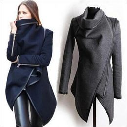 Women Trench Coat Long Cashmere Overcoats Woollen Female Warm Wool Sleeve Overcoat 240117