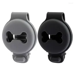 Dog Collars 2Pcs Pet Silicone Protective Case For Airtag Anti-Scratch Bone Shape Collar Holder Tracker Cover