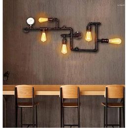 Wall Lamp Loft Industrial Retro Nostalgic Pipe Restaurant Aisle Theme Cafe Bar Iron Art Edison