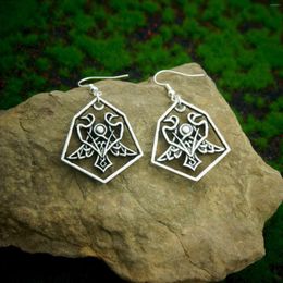 Stud Earrings Vintage Nordic Viking Twin Bird For Women And Girls Dropped Jewelry Gift