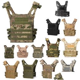 Tactical Vests Tactical Molle Vest Jpc Plate Carrier Outdoor Sports Airsoft Gear Pouch Bag Camouflage Body Armour Combat Assat No06-01 Dh4Eg