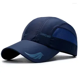 Ball Caps Men's Summer Outdoor Sports Running Quick Dry Baseball Cap Man Male Mesh Breathable Sweat Hat Casual Sunscreen Hip Hop