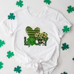 Women's T Shirts Lucky Irish Shirt St. Patrick's Day Women TShirt Luck Of The Funny St Patrick Happy T-Shirt