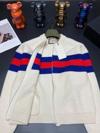 Luxury Designer Women Clothes Spring Autumn Crew Neck Knitted Sweater G Letter Colour Block Cardigan Woollen Sweater Casual High Quality
