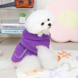 Dog Apparel Pastoral Style Double Layer Pet Autumn Clothes Soft Comfortable Two-leg Coat Warm Rocking Velvet Cotton Jacket