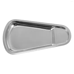 Plates Dinner Tray Dish Tableware Multifunction Plate Stainless Steel Ladle Serving Bread Trim