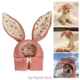 Dog Apparel Ears Shape Hat For Cat Dress Up Funny Costume Pet Christmas Cosplay Warm Headwear Dogs Accessories