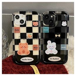 Cell Phone Cases Cute Bear Cartoon Rabbit Case For Samsung A54 5g Case A53 A34 A52 A52S A33 A73 A32 A23 A13 A22 S23 S22 Ultra S21 S20 FE Cover J240118