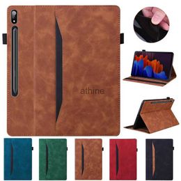 Tablet PC Cases Bags For Samsung Galaxy Tab S9 S8 S7 Plus FE Ultra Case PU Leather Business Tablet for Galaxy Tab S9 S8 S7 FE Plus Ultra Book Cover YQ240118